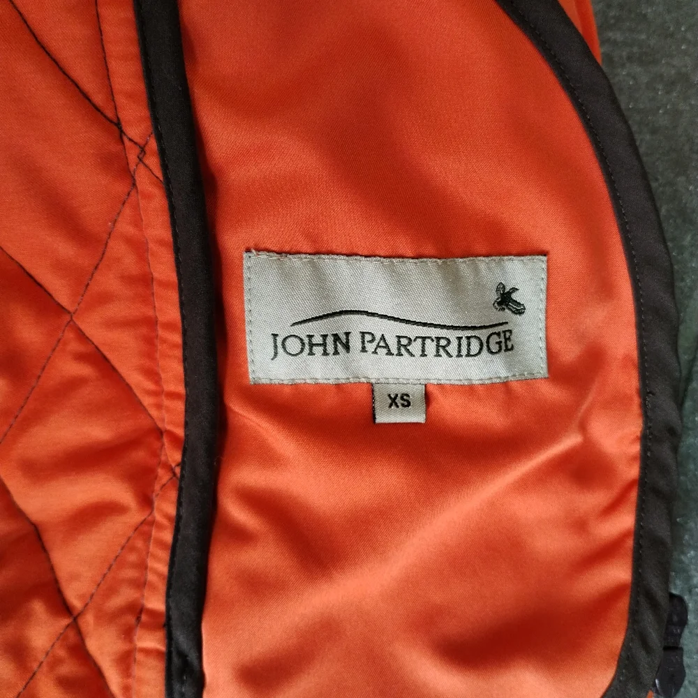 John Partridge chocolate Brown and Orange quilted full zip up comfy coat Jacket - Picture 6 of 16